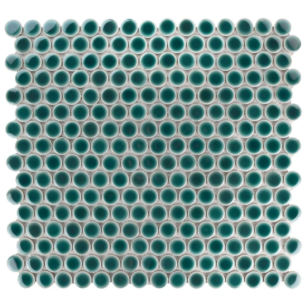 Merola Tile Hudson Penny Round Matte Black 12 In. X 12-5/8 In. X 5 Mm Porcelain Mosaic Tile (10.74 Sq. Ft. / Case) 15 Merola Tile Hudson Penny Round Matte Black 12 In. X 12-5/8 In. X 5 Mm Porcelain Mosaic Tile (10.74 Sq. Ft. / Case) - Image 13