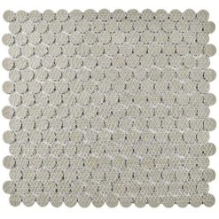 Merola Tile Hudson Penny Round Matte Black 12 In. X 12-5/8 In. X 5 Mm Porcelain Mosaic Tile (10.74 Sq. Ft. / Case) 25 Merola Tile Hudson Penny Round Matte Black 12 In. X 12-5/8 In. X 5 Mm Porcelain Mosaic Tile (10.74 Sq. Ft. / Case) -Home Flooring Store 124b99b5a256b929adf5b16496d5e410 1800x1800