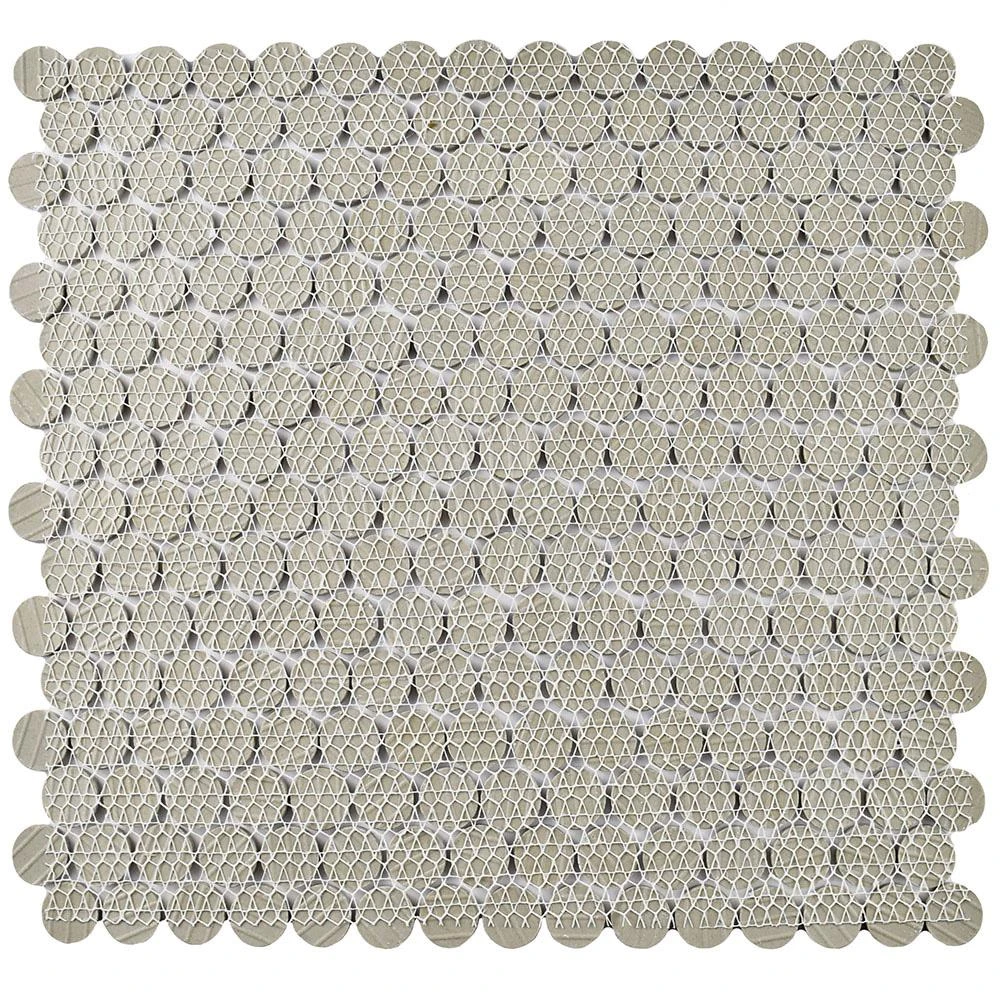 Merola Tile Hudson Penny Round Matte Black 12 In. X 12-5/8 In. X 5 Mm Porcelain Mosaic Tile (10.74 Sq. Ft. / Case) 10 Merola Tile Hudson Penny Round Matte Black 12 In. X 12-5/8 In. X 5 Mm Porcelain Mosaic Tile (10.74 Sq. Ft. / Case) - Image 8