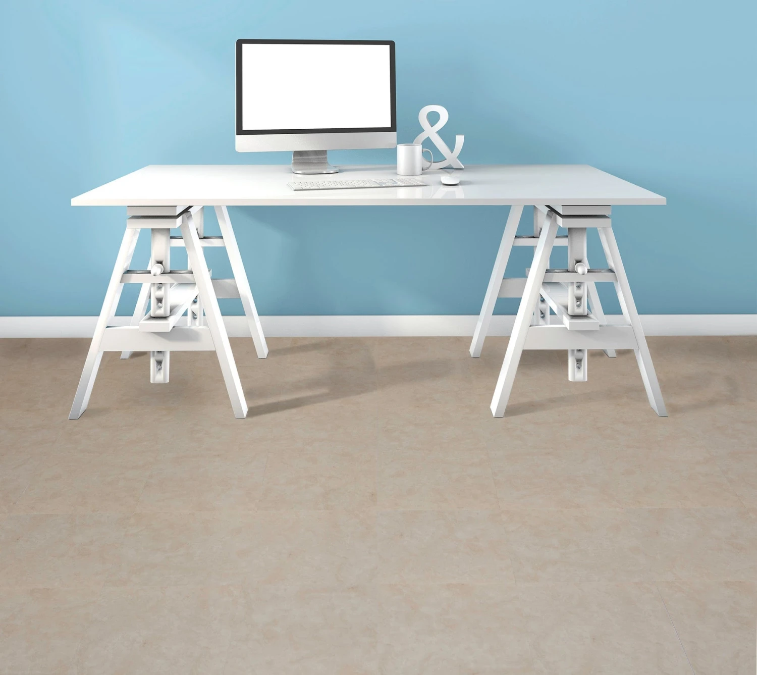 Achim Sterling Self Adhesive Vinyl Floor Tile - 45 Tiles/45 Sq. Ft, 12 X 12, Carrera Marble 5 Achim Sterling Self Adhesive Vinyl Floor Tile - 45 Tiles/45 Sq. Ft, 12 X 12, Carrera Marble - Image 3