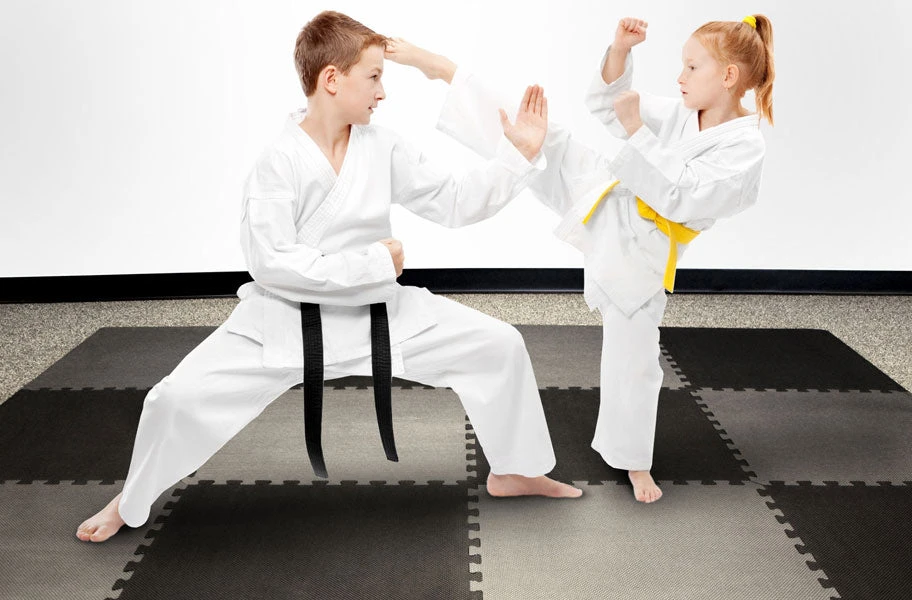 FlooringInc 2'x2' Jumbo Soft Foam Tiles (1 Black Grey) - Great For MMA Flooring, Kid's Flooring, Gym Flooring 4 FlooringInc 2'x2' Jumbo Soft Foam Tiles (1 Black Grey) - Great For MMA Flooring, Kid's Flooring, Gym Flooring - Image 2