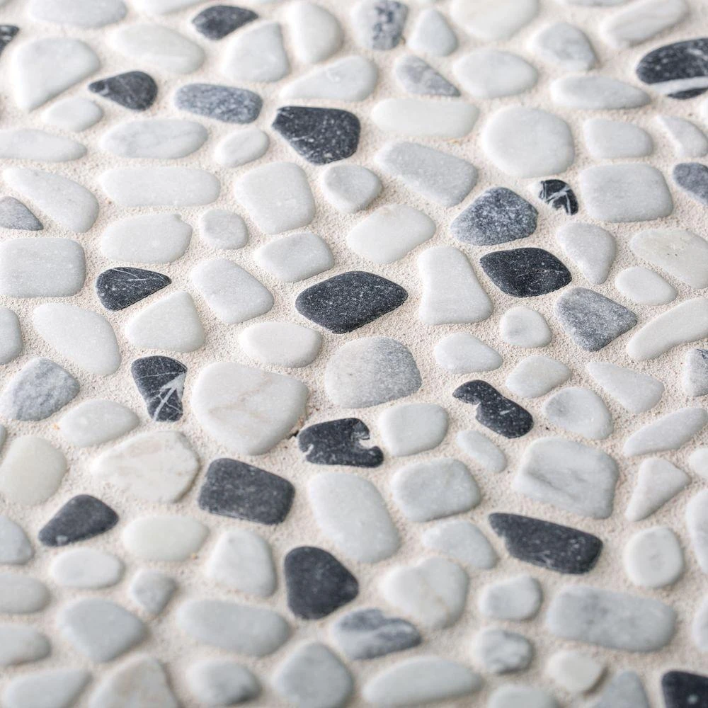 Jeffrey Court Carrara River Rocks 11.625 In. X 11.625 In. X 10.5 Mm Marble Mosaic Floor And Wall Tile 3 Jeffrey Court Carrara River Rocks 11.625 In. X 11.625 In. X 10.5 Mm Marble Mosaic Floor And Wall Tile