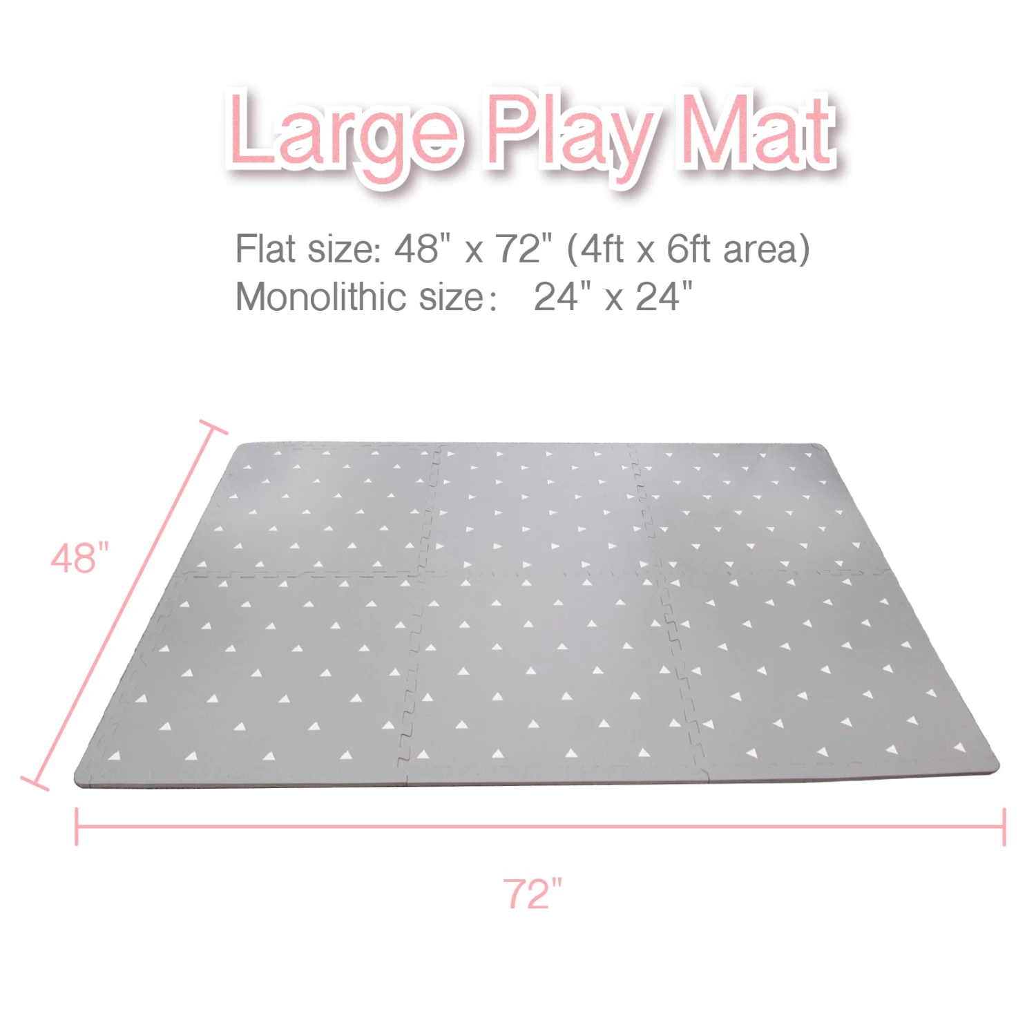 Baby Play Mat With Fence - Extra Large (4FT X 6FT), Non Toxic Foam Puzzle Floor Mat For Kids Toddler 5 Baby Play Mat With Fence - Extra Large (4FT X 6FT), Non Toxic Foam Puzzle Floor Mat For Kids Toddler - Image 3