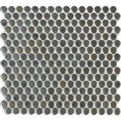 MSI Penny Round Nero 12.32 In. X 11.38 In. X 6mm Matte Porcelain Mesh-Mounted Mosaic Tile (14.4 Sq. Ft./case) -Home Flooring Store 2ed520db07f8c54b3a3e2bb69a1438d6 1800x1800