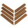 Bare Decor EZ-Floor Corner Trim Piece Interlocking Flooring In Solid Teak Wood (Set Of 8), Oiled Finish