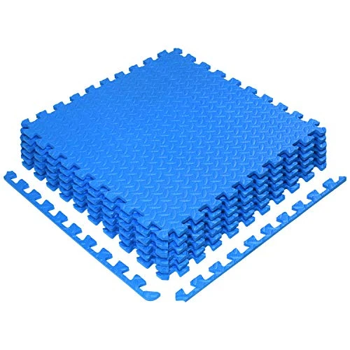 Interlocking Exercise Mat - Blue - 6pc 3 Interlocking Exercise Mat - Blue - 6pc