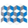 Tadpoles 36 Piece Rhombus Foam Play Mat Set, Blue/White/Grey