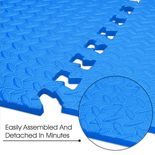 Interlocking Exercise Mat - Blue - 6pc 5 Interlocking Exercise Mat - Blue - 6pc - Image 3