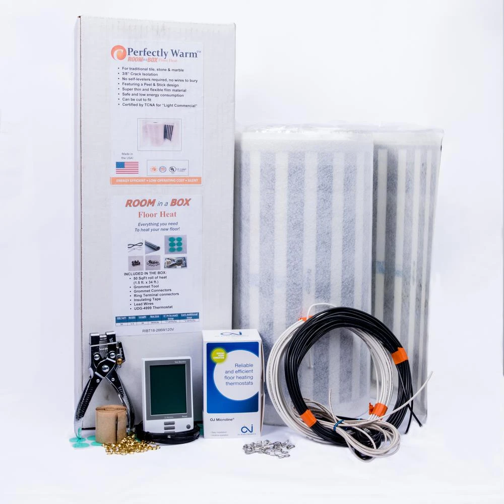 FloorHeat Room In A Box 68 Ft. X 18 In. 120-Volt Radiant Floor Heating System With Anti-Fracture Heat (Covers 102 Sq. Ft.) 4 FloorHeat Room In A Box 68 Ft. X 18 In. 120-Volt Radiant Floor Heating System With Anti-Fracture Heat (Covers 102 Sq. Ft.) - Image 2