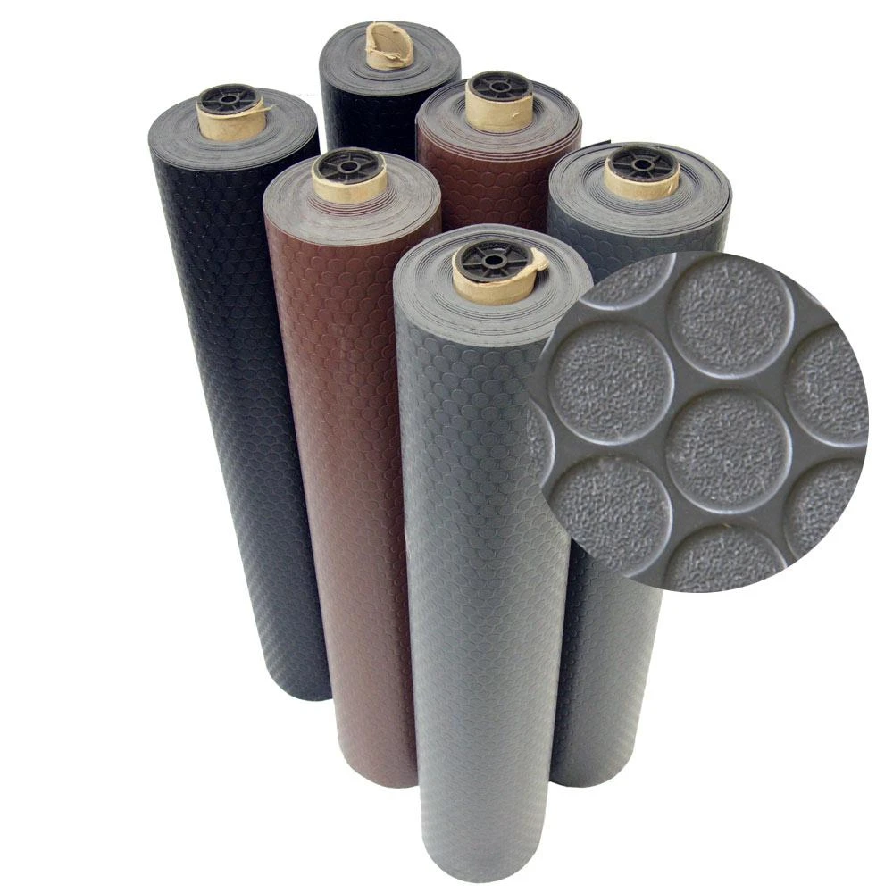 Rubber-Cal Coin Grip 4 Ft. X 8 Ft. Dark Grey Commercial Grade PVC Flooring 3 Rubber-Cal Coin Grip 4 Ft. X 8 Ft. Dark Grey Commercial Grade PVC Flooring