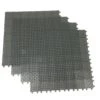 Gray Regenerated 22 In. X 22 In. Polypropylene Interlocking Floor Mat System (Set Of 4 Tiles)