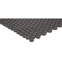 MSI Penny Round Nero 12.32 In. X 11.38 In. X 6mm Matte Porcelain Mesh-Mounted Mosaic Tile (14.4 Sq. Ft./case) -Home Flooring Store 7a48c237cf221a5e52651e9f531d562d 1800x1800