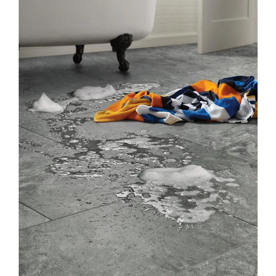 SMARTCORE 10-Piece 12-in X 24-in Sumter Stone Interlocking Or Glue (Adhesive) Luxury Vinyl Tile 8 SMARTCORE 10-Piece 12-in X 24-in Sumter Stone Interlocking Or Glue (Adhesive) Luxury Vinyl Tile - Image 6