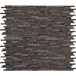 MSI Titan Interlocking 12 In. X 12 In. X 8 Mm Textured Porcelain And Stone Mesh Mounted Mosaic Tile (1 Sq. Ft.)