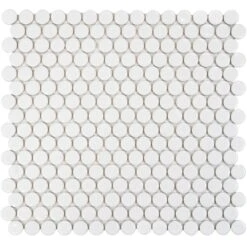 Merola Tile Hudson Penny Round Matte Black 12 In. X 12-5/8 In. X 5 Mm Porcelain Mosaic Tile (10.74 Sq. Ft. / Case) 33 Merola Tile Hudson Penny Round Matte Black 12 In. X 12-5/8 In. X 5 Mm Porcelain Mosaic Tile (10.74 Sq. Ft. / Case) -Home Flooring Store 933fcb8550fad305e3fa62fd050de23d 1800x1800