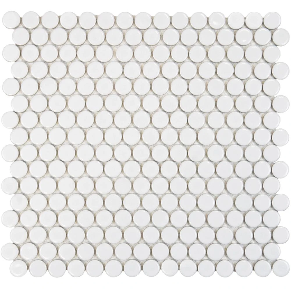 Merola Tile Hudson Penny Round Matte Black 12 In. X 12-5/8 In. X 5 Mm Porcelain Mosaic Tile (10.74 Sq. Ft. / Case) 18 Merola Tile Hudson Penny Round Matte Black 12 In. X 12-5/8 In. X 5 Mm Porcelain Mosaic Tile (10.74 Sq. Ft. / Case) - Image 16