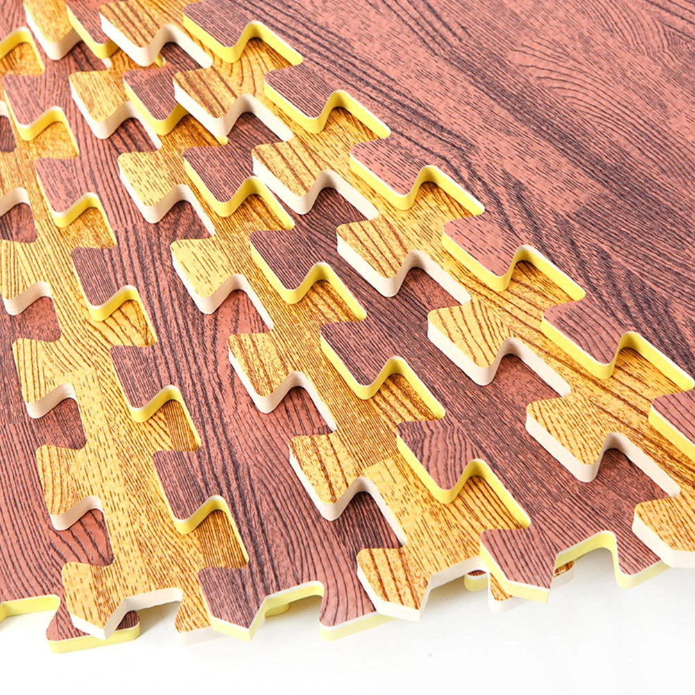 30x30cm Waterproof Wooden Grain Sound Insulation Nonslip Creeping Mat For Kids Dark Wood Grain 30x30x1.0cm 5 30x30cm Waterproof Wooden Grain Sound Insulation Nonslip Creeping Mat For Kids Dark Wood Grain 30x30x1.0cm - Image 3