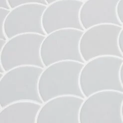 MSI Retro Gray Scallop 13.19 In. X 11.22 In. X 6mm Glossy Porcelain Mesh-Mounted Mosaic Tile (13.65 Sq. Ft. / Case) -Home Flooring Store a97930ea0c296233b2810f9ad8a08eb9 1800x1800