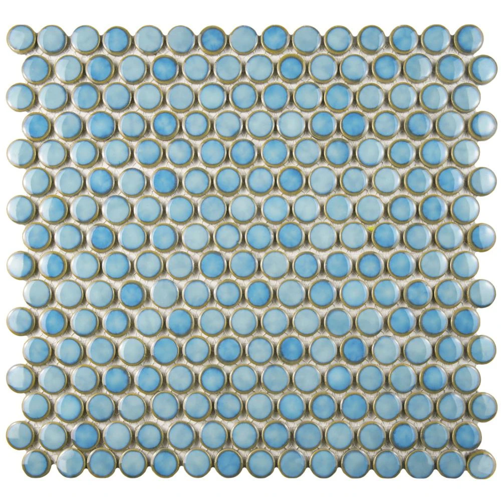 Merola Tile Hudson Penny Round Matte Black 12 In. X 12-5/8 In. X 5 Mm Porcelain Mosaic Tile (10.74 Sq. Ft. / Case) 13 Merola Tile Hudson Penny Round Matte Black 12 In. X 12-5/8 In. X 5 Mm Porcelain Mosaic Tile (10.74 Sq. Ft. / Case) - Image 11
