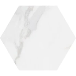 Toscana Carrara Hexagon 9 In. X 10 In. Matte Glazed Porcelain Floor And Wall Tile (8.06 Sq. Ft. / Case)