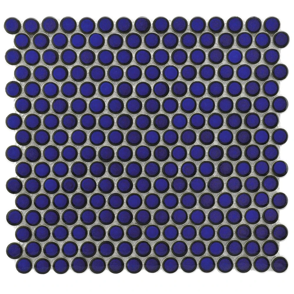 Merola Tile Hudson Penny Round Matte Black 12 In. X 12-5/8 In. X 5 Mm Porcelain Mosaic Tile (10.74 Sq. Ft. / Case) 17 Merola Tile Hudson Penny Round Matte Black 12 In. X 12-5/8 In. X 5 Mm Porcelain Mosaic Tile (10.74 Sq. Ft. / Case) - Image 15