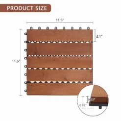 Kinbor 12'' X 12'' Patio Pavers Wood Interlocking Flooring Deck 10 Packs Tiles Brown Painted -Home Flooring Store d2263be2 e778 462f a1de cac48063ee3b.19e4eafdd005c3c50dd1b19942c8f9ad 1800x1800