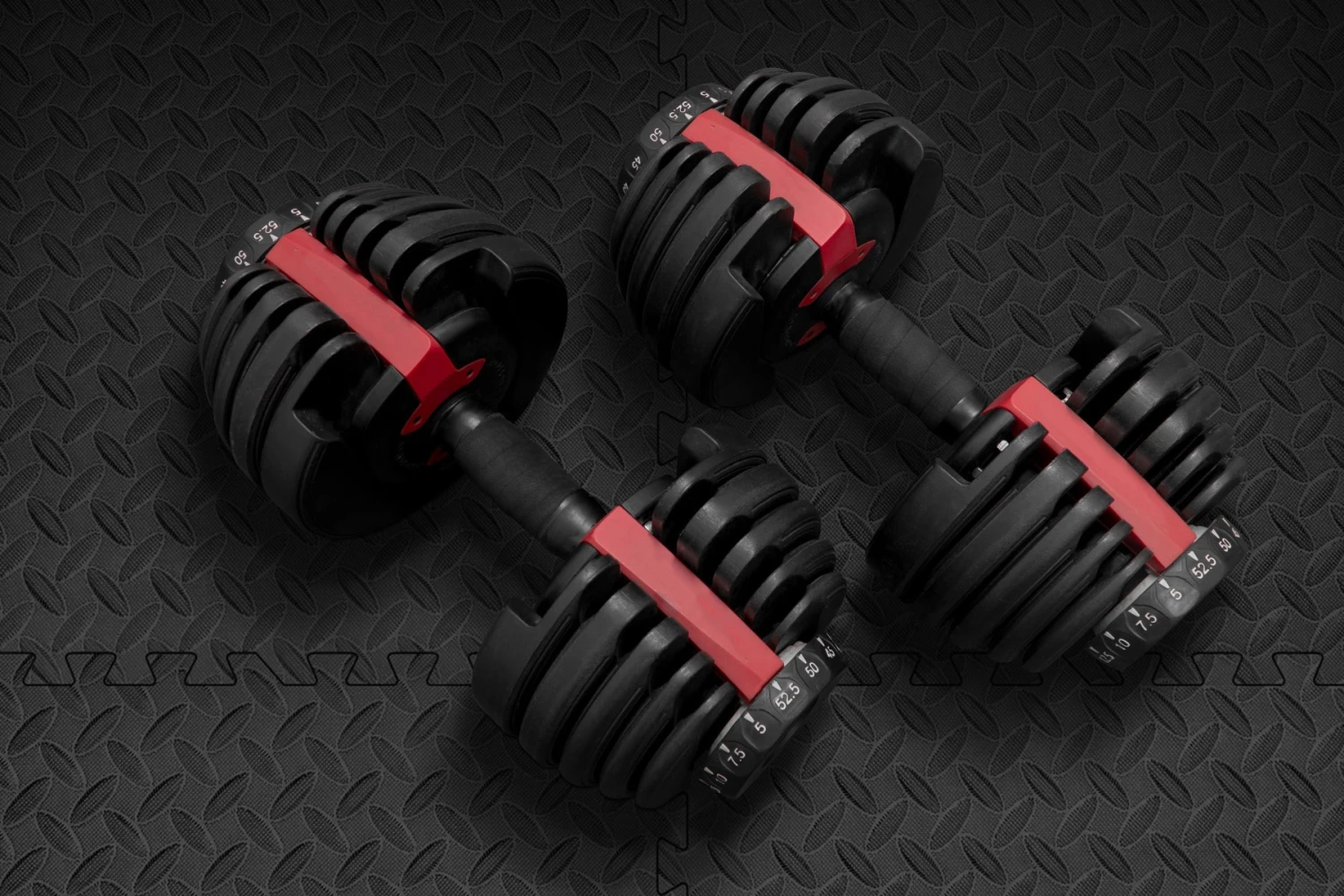 Norsk Black 24 In. X 24 In. EVA Foam Solid Color Diamond Plate Interlocking Tile (36-Tile) 9 Norsk Black 24 In. X 24 In. EVA Foam Solid Color Diamond Plate Interlocking Tile (36-Tile) - Image 7