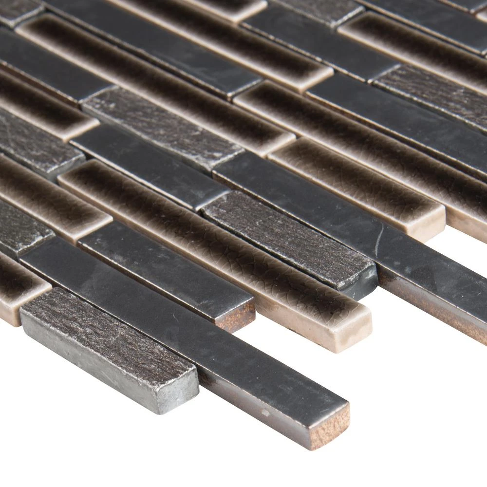 MSI Titan Interlocking 12 In. X 12 In. X 8 Mm Textured Porcelain And Stone Mesh Mounted Mosaic Tile (1 Sq. Ft.) 6 MSI Titan Interlocking 12 In. X 12 In. X 8 Mm Textured Porcelain And Stone Mesh Mounted Mosaic Tile (1 Sq. Ft.) - Image 4